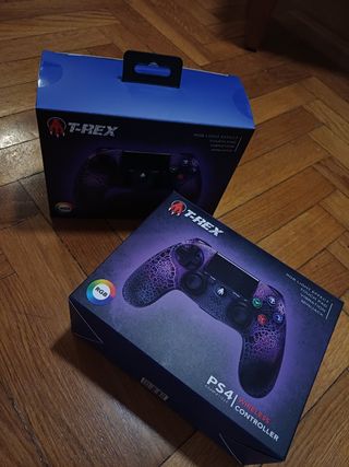 Pack dos mandos inalámbricos T-Rex RGB PS4/PC