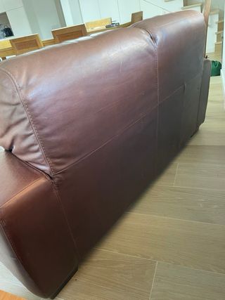 2 Sofás Piel Marrón