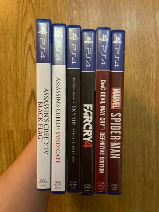 Juegos PS4: Spider-Man, DMC, Far Cry 4, AC