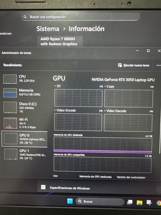 Acer Nitro 5 AN515-46, 16GB, RTX3050, Ryzen7 6800H