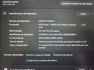 Acer Nitro 5 AN515-46, 16GB, RTX3050, Ryzen7 6800H