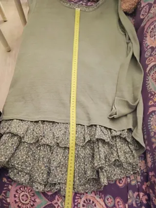 Original vestido verde con estampado floral