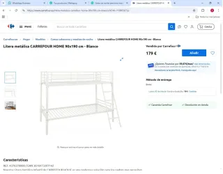 Litera 2 camas de 90 cm