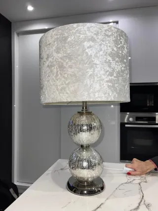 Lámparas de mesa plateadas (2 unidades)