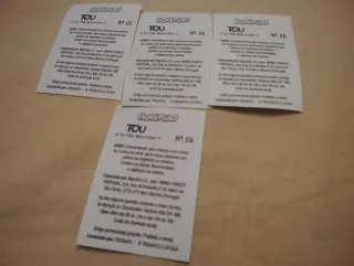 Cromos Autocolantes Tou 40 anos da Bollycao Novos