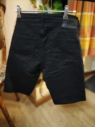 Bermudas vaqueras negras – Talla 38