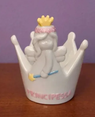 Corona principessa, soprammobile porcellana