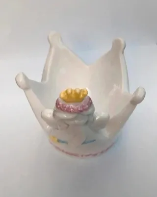 Corona principessa, soprammobile porcellana