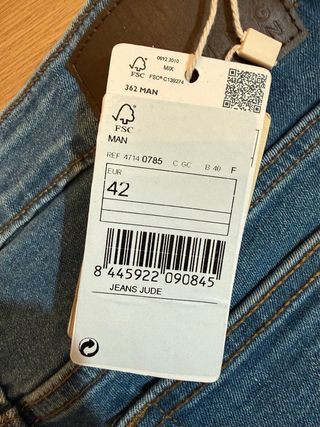 Pantalón tejano hombre azul