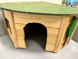 Jaula roedores con casa madera - 6 meses uso