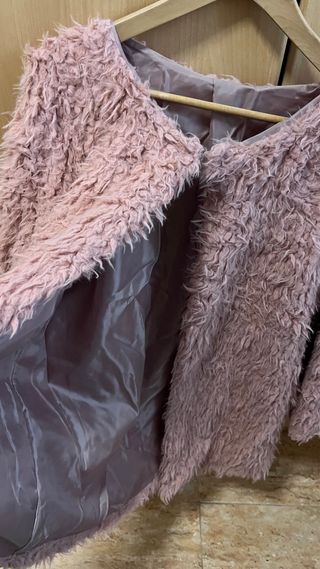 Chaquetón pelo rosa
