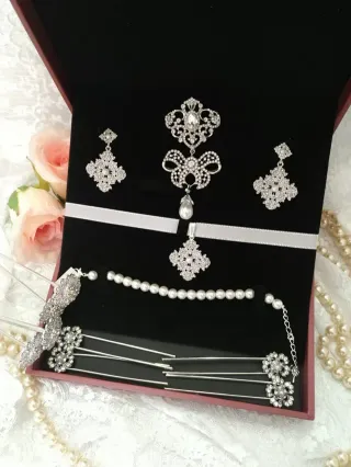 Aderezo Fallera Niña Plata Nuevo