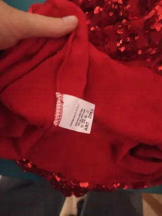 Vestido noche fiesta cóctel rojo