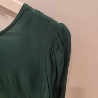 Blusa Naf Naf Talla M Verde Botones