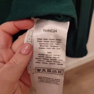 Blusa Naf Naf Talla M Verde Botones