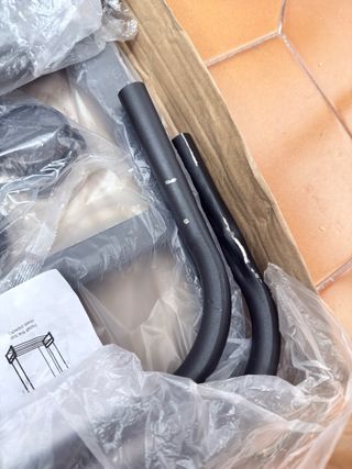 Perchero doble burro de ropa con estantes zapatero