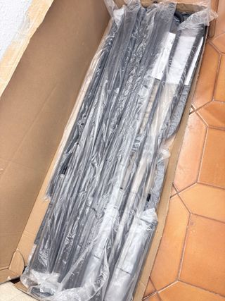 Perchero doble burro de ropa con estantes zapatero