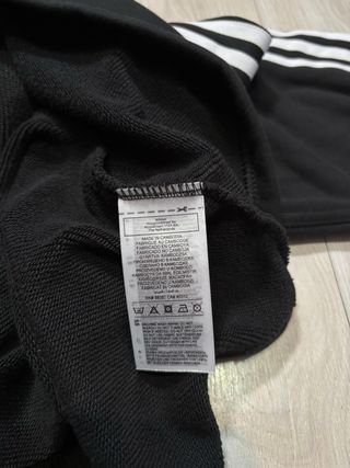 Sudadera Adidas originals half zip negra y blanca