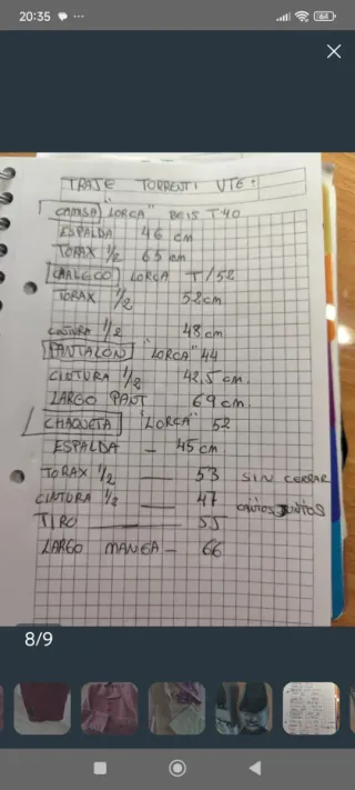 ALQUILER Traje Torrenti hombre completo