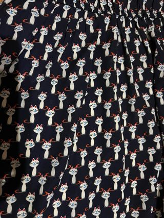 Vestido corto estampado gatos