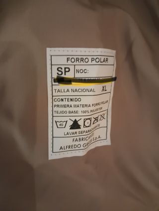 CHAQUETON ARIDO CON FORRO POLAR