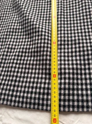 Gonna midi sartoriale a pied de poule, vintage