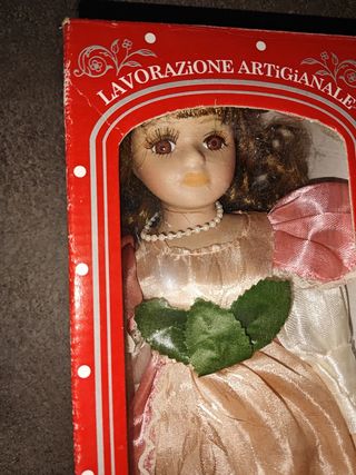 Bambola ceramica Victorian Style 30 cm porcellana