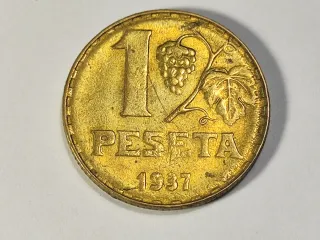 Moneda 1 Peseta 1937 , II REPÚBLICA ESPAÑOLA