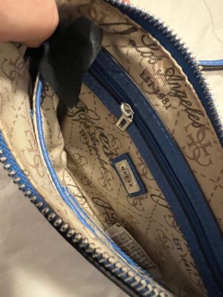 Bolso Cartera Guess Azul Cocodrilo