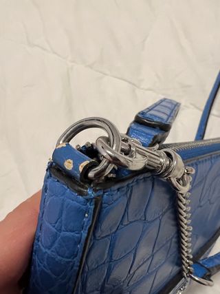 Bolso Cartera Guess Azul Cocodrilo