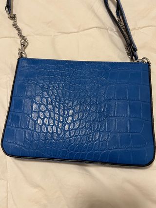 Bolso Cartera Guess Azul Cocodrilo