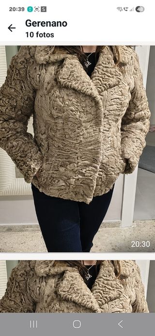 Abrigo piel cordero