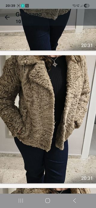 Abrigo piel cordero