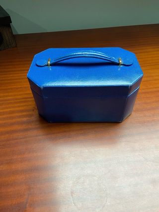 Porta-joias Sir Rounds Azul e Bege