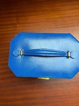 Porta-joias Sir Rounds Azul e Bege