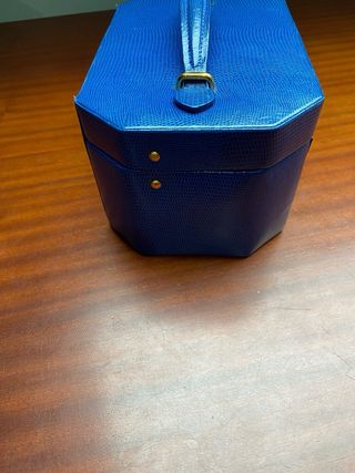 Porta-joias Sir Rounds Azul e Bege