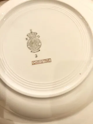 3 Platos Hondos, porcelana KG Lunéville - Limoges