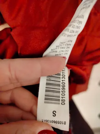 Chaqueta de piel ovina roja Stradivarius