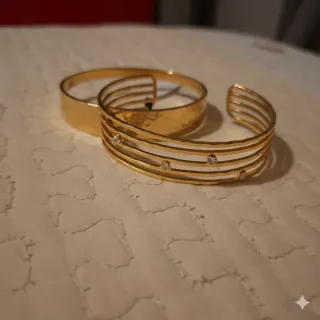 Anillo y pulseras  nueva de acero