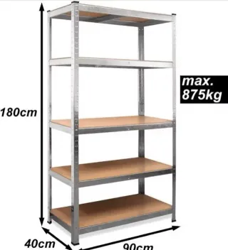 Lote DOS UNIDADES estanterías galvanizadas NUEVAS