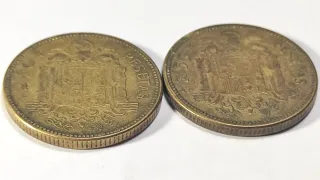 Lote 2 Monedas 2,5 Pesetas 1953 *54 y *56