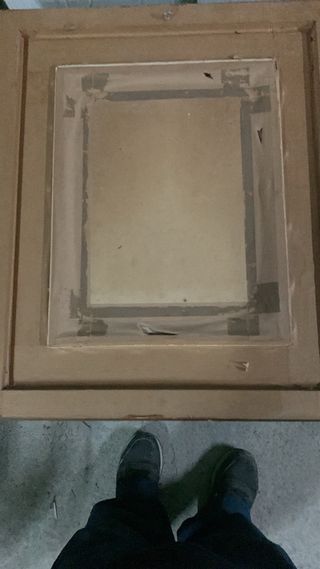 Cuadro antiguo con marco dorado