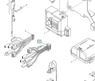 Conjunto de cables calentador Junkers WRD 87387156