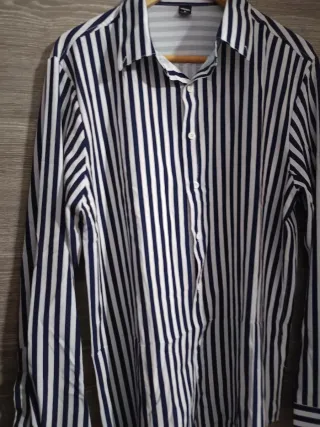 Camisa de rayas blancas y negras Shein