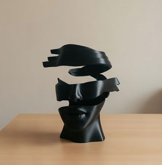 Escultura Venda de Seda Negra (Decoração)