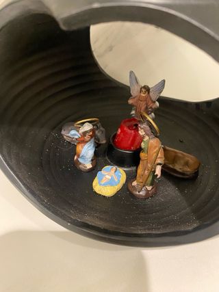 Nacimiento belén en farol tinaja vasija