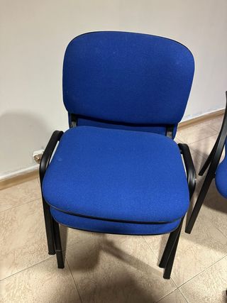 Silla azul oficina