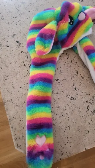 Berretto divertente multicolore con orecchie gonfiabili, 4-7 anni