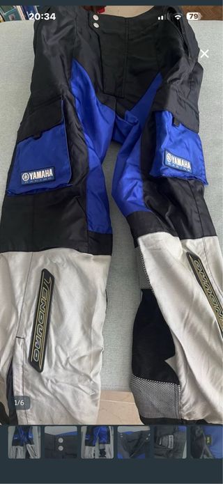Pantalon enduro yamaha racing azul/ negro