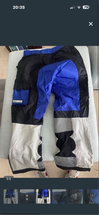 Pantalon enduro yamaha racing azul/ negro